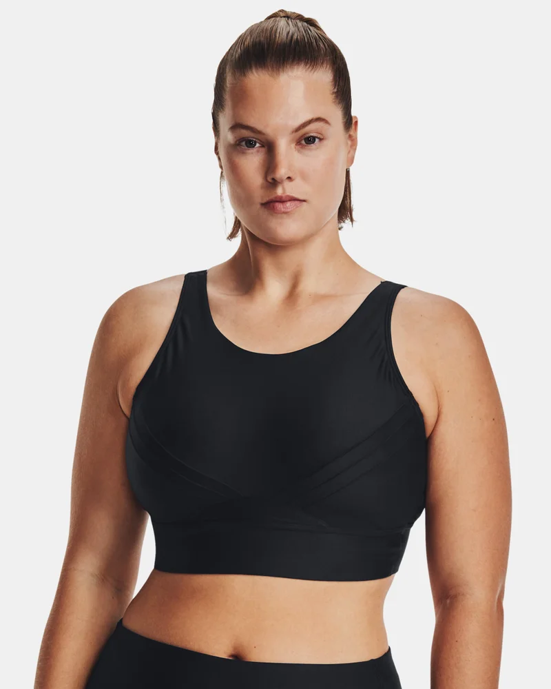 UNDER ARMOUR Black Women's Infinity Mid Pintuck Medium-Support Training Sports Bra for Women | Best Price UAE